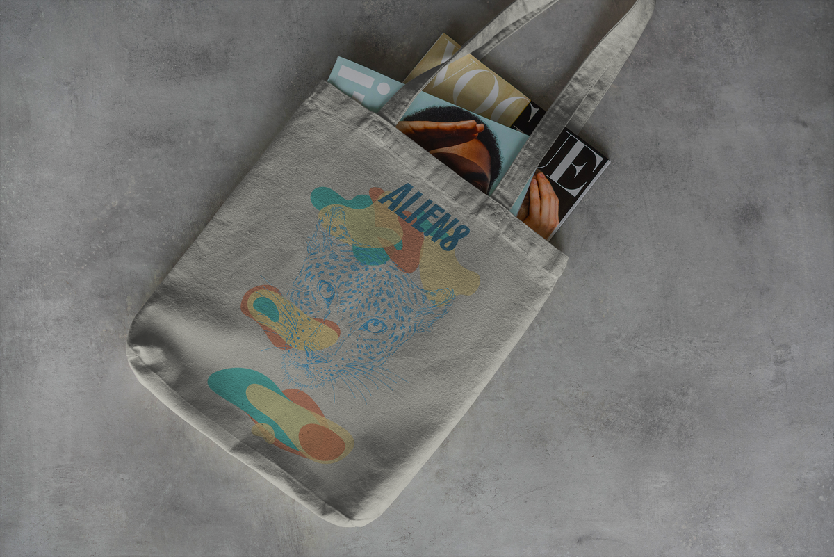 Glass Leopard Tote bag